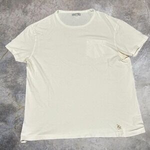 Vintage 90s Wallace & Barnes White Single Stitch Pocket Tee - Size Small